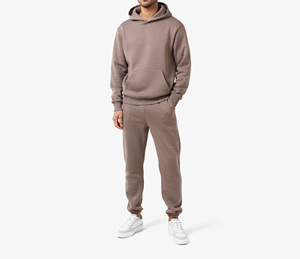 Ensemble de survêtement deux pièces pour homme, 100% coton, fabrication directe d'usine, sublimation personnalisée, vêtements de sport pour homme - Product Image 1