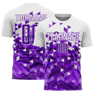 Camisetas de Fútbol Personalizadas 100% Poliéster Cuello Redondo Manga Corta Ligeras de Secado Rápido Transpirables Unisex Corte Automatizado - Product Image 4