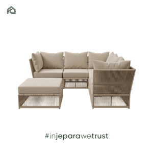 Conjunto de Tumbonas Modernas para Exteriores con Estructura de Aluminio y Cojín de Cuerda Tejida Resistente al Sol para Uso en Hoteles y Villas - Product Image 2