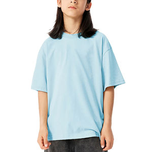 T-shirts Essentiels Unisexe Personnalisables pour Enfants Style Streetwear Coupe Oversize Respirant Anti-boulochage Col Rond Coton/Fibre de Bambou - Product Image 4