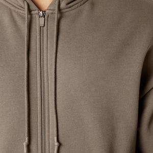 Sweat à capuche zippé décontracté surdimensionné respirant pour homme, personnalisable, grande taille, vierge, éco-responsable, pour l'extérieur - Product Image 4