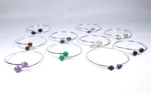 Wholesale 925 Sterling Silver Plated Multi Gemstone Cuff <b>Bracelet</b> Handmade Mixed Natural <b>Stone</b> Bangle Designer Jewelry for Women - Product Image 4