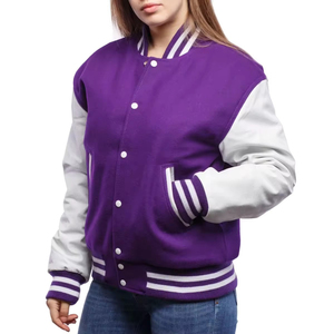 University Jacket for Custom Women Baseball Jacket Women Custom Letterman Varsity Jacket Wholesale Blank Womens College Style - Product Image 1