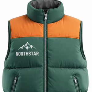 Chaleco Acolchado Pro-Outdoor para Hombre, con Cuello Alto, Logotipo Frontal, Ecológico, Transpirable, para Invierno - Product Image 1