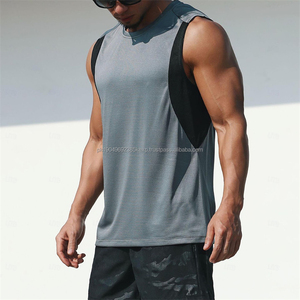 เสื้อกล้ามครอปถักทรงรัดรูปสีขาวดำคุณภาพสูงสำหรับผู้ชาย ขายส่งจำนวนมากสำหรับฤดูร้อน - Product Image 5