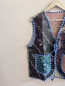 Printed Kantha Handmade Unisex Waistcoat <b>Jacket</b> Indian Summer <b>Jacket</b> Women Gilets - Product Image 3