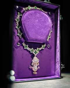 Joyería Personalizada de Rapero, Divertido Colgante de Plata 925 Chapado en Oro Rosa con Diamantes de Moissanita y Logotipo, con Cadena - Product Image 5