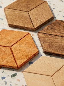 ชุดจานรองแก้วไม้วอลนัททำมือ, แผ่นรองเครื่องดื่มไม้ - Product Image 5