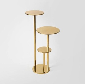 Luxury Gold Side <b>Table</b> with Multi Tier <b>Storage</b> Modern Metal <b>End</b> <b>Table</b> for Living Room Bedroom - Product Image 2