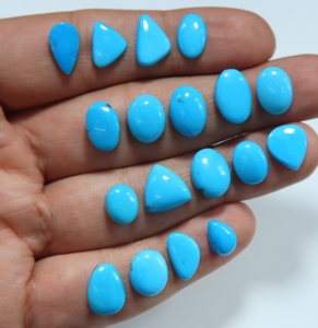 Arizona Turquoise Loose Cabochon Natural Blue Turquoise Mix Shape Stones for Jewelry Making - Product Image 1