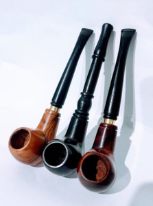 Pipe à fumer en bois faite à la main, forme naturelle, rustique, durable, objet d'art, objet de collection, pipe à cigares par Curio Craft India - Product Image 5