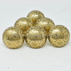Bouton en laiton Floral fabriqué à la main moderne Vintage appel poli meubles en métal raccord pour armoires de garde-robe et décoration de tiroir - Product Image 5