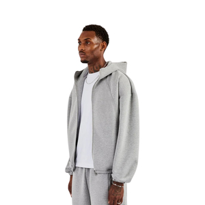 Conjunto Deportivo Unisex Infield Gear, Gris, con Capucha, Ligero, de Secado Rápido, Diseño 2 en 1, Manga Larga, Patrón Geométrico, Corte Holgado - Product Image 2