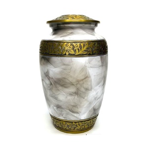 Urnas metálicas de estilo antiguo para cenizas de adultos, recuerdo conmemorativo, urnas metálicas con acabado vintage para seres queridos. - Product Image 1
