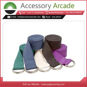 Sangle de yoga extensible en coton 100% personnalisée, écologique, prix d'usine, disponible en plusieurs couleurs - Produit de sport et de divertissement - Product Image 2