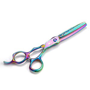 Ciseaux professionnels pour la coupe des cheveux, en acier inoxydable, lame tranchante, manche long, pour droitiers, fournitures de coiffure pour salon. - Product Image 5
