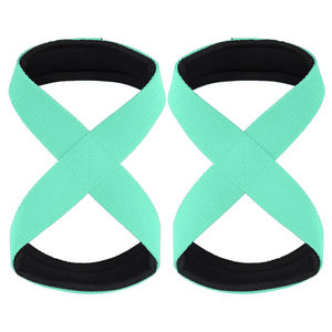 Correas de Levantamiento de Pesas con Diseño de Figura 8, para Halterofilia, Powerlifting, Gimnasio, Fitness, Culturismo, Soporte de Muñeca de Neopreno, Servicio OEM - Product Image 1