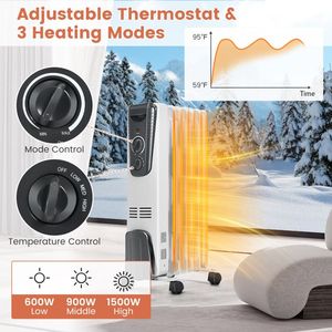 Stufa Elettrica da 1500W con Termostato Regolabile, Soluzione Premium per il Riscaldamento Domestico - Product Image 6