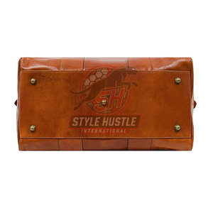 Personnalisez votre propre logo, sacs de voyage en cuir de la meilleure qualité, sacs de voyage en cuir en gros avec étiquette privée, fabriqués au Pakistan - Product Image 5