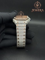 Montre pour homme en acier inoxydable Mossinate de qualité supérieure, avec diamants de haute qualité, mouvement mécanique de luxe haut de gamme, verre de qualité supérieure