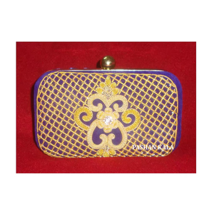 Bolso de mano con bordado Zari, bolso de noche indio bordado, bolso de mano para bodas indias, bolso de mano para fiestas navideñas, artículo de regalo. - Product Image 4