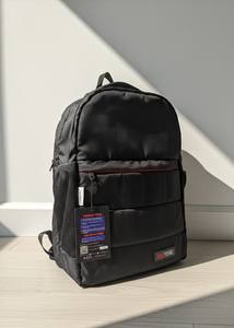 Mochila para portátil de 18 pulgadas resistente al agua, tela de poliéster negra, compatible con portátiles de hasta 17 pulgadas, fabricante OEM ODM - Product Image 2