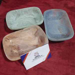 Cuenco artístico de resina hecho a mano, duradero e impermeable, color personalizado, nuevo, más vendido, decoración de mesa para eventos. - Product Image 3