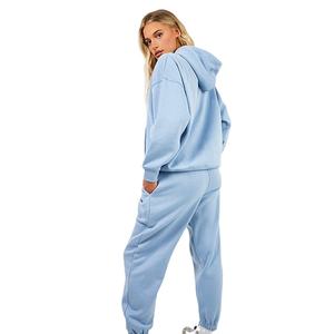 Trajes Deportivos Personalizados para Mujer, de Dos Piezas, Corte Regular, Talla Grande, Lisos, de Tela Gruesa, Precio de Fábrica al Por Mayor OEM - Product Image 6