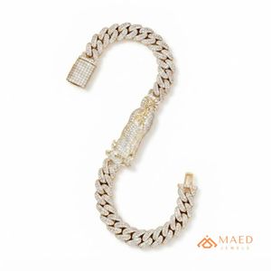 Bracelet à maillons fins en moissanite plaqué or, style hip-hop, pour homme et femme, tendance Los Angeles, idéal pour le quotidien, les fêtes, les fiançailles, ou comme cadeau. - Product Image 1