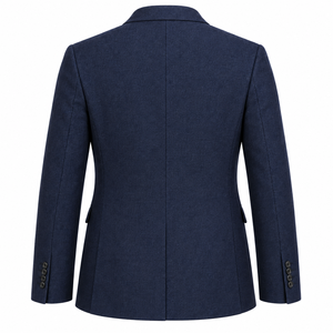 Blazer de Lana Personalizado para Hombre al por Mayor, Chaqueta Deportiva de Tweed Texturizado, Traje a Medida, Abrigo Casual Elegante, Blazer de Lana Personalizado para Hombre - Product Image 2