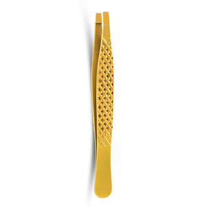 Pinzas de acero inoxidable para cejas con punta inclinada - Product Image 1
