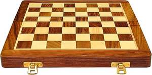 Jeu d'échecs magnétique pliable en bois massif, artisanal, personnalisé, écologique, à rayures, avec pièces magnétiques polies, pour enfants et adultes - Product Image 5