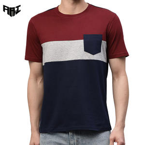 T-shirt Homme Oversize Color Block Marque Blanche 250 GSM Coton Respirant Col Rond Manches Courtes Décontracté Vente en Gros Fournisseur OEM - Product Image 1