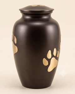 Metal Angel <b>Cat</b> Sleeping Pet Urn Cremation <b>Cat</b> Memorial Urn for Ashes <b>Black</b> Brass Dog Paw Customized Stylish Unique Cremation - Product Image 5