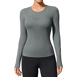 Custom Womens Fitness Compression <b>Tops</b> Yoga Gym Training Apparel Manufacturer Pakistan OEM Export Worldwide Supply Markets - Product Image 1