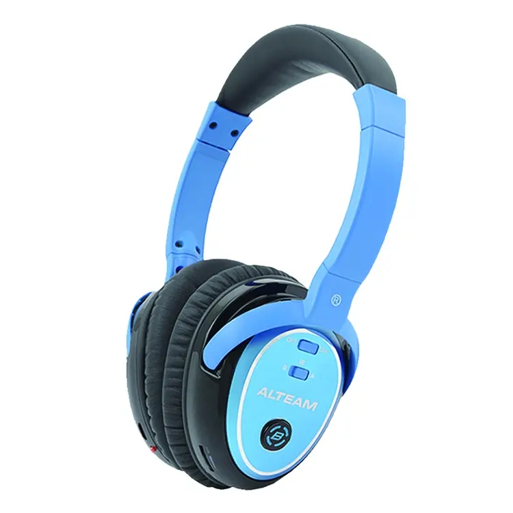 Wireless dual channel infrared over the head sound blocking headphones