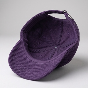 Corduroy Blank Solid <b>Purple</b> Corduroy Six Panel Unstructured Curved Brim Dad <b>Hat</b> Baseball Cap Retro Winter Streetwear B2B Bulk - Product Image 5