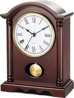 Reloj de Pared Digital Clásico Art Deco con Pantalla de Agujas, Acabado Dorado, Funciona con Batería Desechable, Diseño de Madera para Sala de Estar