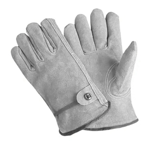 Premium Quality Cowhide Split Leather Safety <b>Gloves</b> <b>Drivers</b> Adjustable Wristband Anti-static Customizable Logo Industrial Garden - Product Image 2