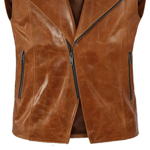 Chalecos de Cuero sin Mangas para Hombre, Tallas Grandes, a la Moda, Transpirables, de Secado Rápido, para Motocicleta, de Piel Vacuna - Product Image 5