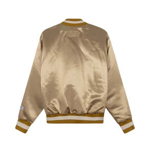 Chaqueta de Béisbol de Satén Delgada y Elegante con Cuello Alto y Logotipo Frontal, Ecológica, para Hombre, Estilo Universitario, para Invierno - Product Image 6