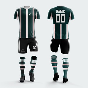 Professional Manufacturer Adult Soccer Uniform Set Anti-Bacterial Jersey and Shorts with Front Custom Logo Design Soccer Wear - Product Image 1