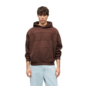 Sweat à capuche pour homme personnalisé avec impression en relief, poche avant, 100% coton molletonné, séchage rapide et respirant - Product Image 2