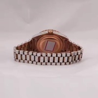Nouvelle Tendance 2025 Montre de Luxe Unisexe Seiko Quartz Acier Inoxydable Hip Hop Design Entièrement Sertie de Diamants Boucle Cachée Verre Saphir 41mm