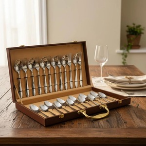 Cucharas para Postre de Acero Inoxidable, Diseño Minimalista, Elegante Juego de Cubiertos para Comedor, 6 Piezas - Product Image 3
