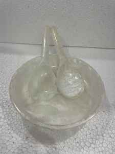 Modern Design Brown Fire Snack Chips and Dip <b>Serving</b> Platter <b>Set</b> Resin Oval Soup Partition Bowl for Party Appetizer <b>Serving</b> - Product Image 2