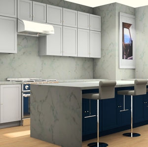 JY Project Customized High End European Style Melamine <b>Kitchen</b> Cabinet Shaker Modular Luxury Frameless Full Set Modern Design - Product Image 4