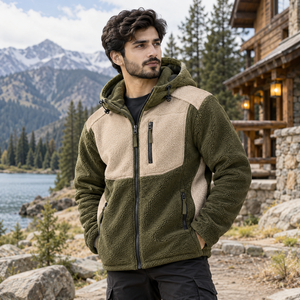 Chaqueta con Capucha de Forro Polar para Hombre, Diseñada con Forro Polar Ligero, Interior Transpirable, Capucha con Cordón Ajustable - Product Image 1