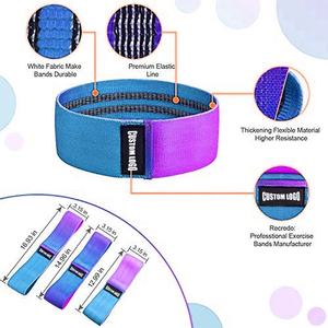 2022 new high quality Custom Pattern Hip Circle <b>Resistance</b> <b>Bands</b>, Fabric <b>resistance</b> <b>bands</b> <b>Set</b> For Exercising - Product Image 3