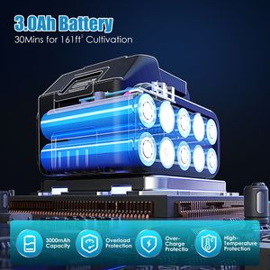 Motozappa Senza Fili da 800W con Batteria da 21V, Profondità di Lavorazione 6,69 Pollici e Larghezza di Lavorazione 8,66 Pollici - Product Image 6